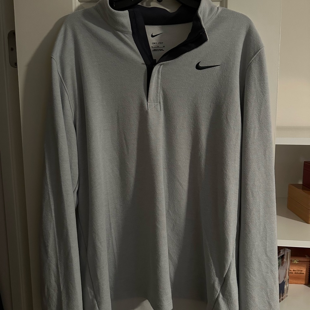 Nike Gray Sweatshirts & Hoodies with Crew Neck Design
